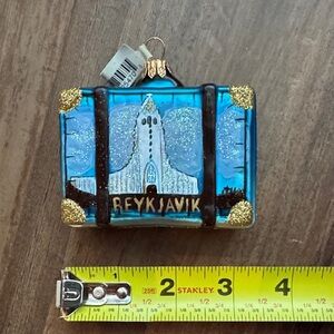 Reykjavik Blue and Gold Holiday Ornament